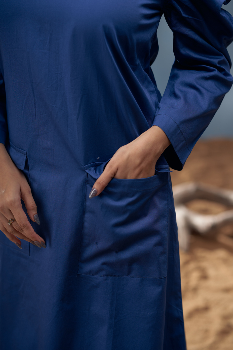 Oxford blue pocket dress