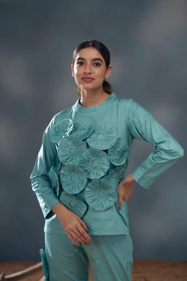 Tiffany  Blue applique  co-ord set